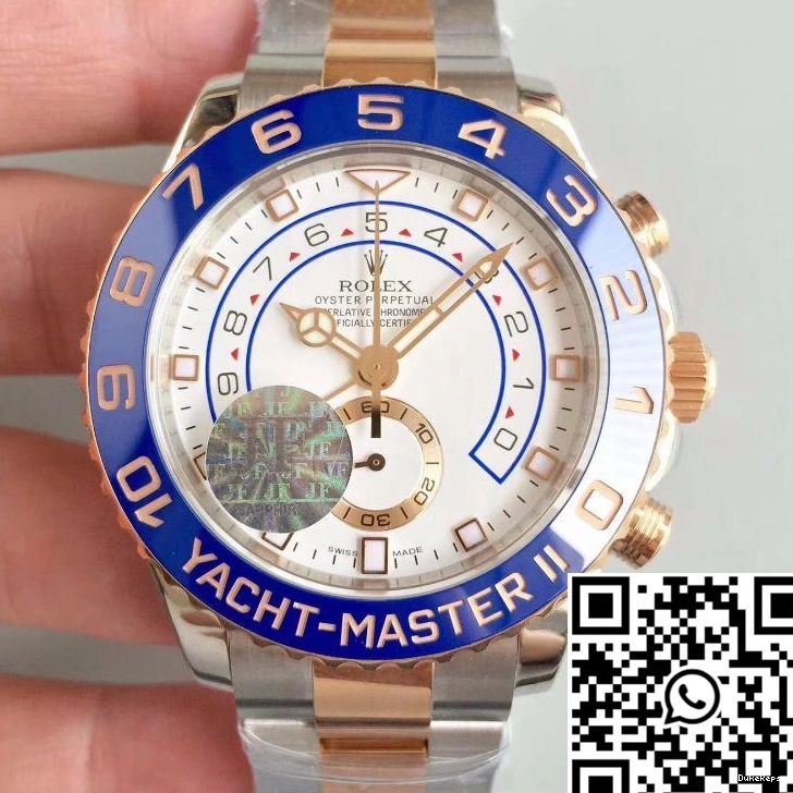 Master Factory Yacht II Rolex Gold 116681 Dial Rose White JF 0917